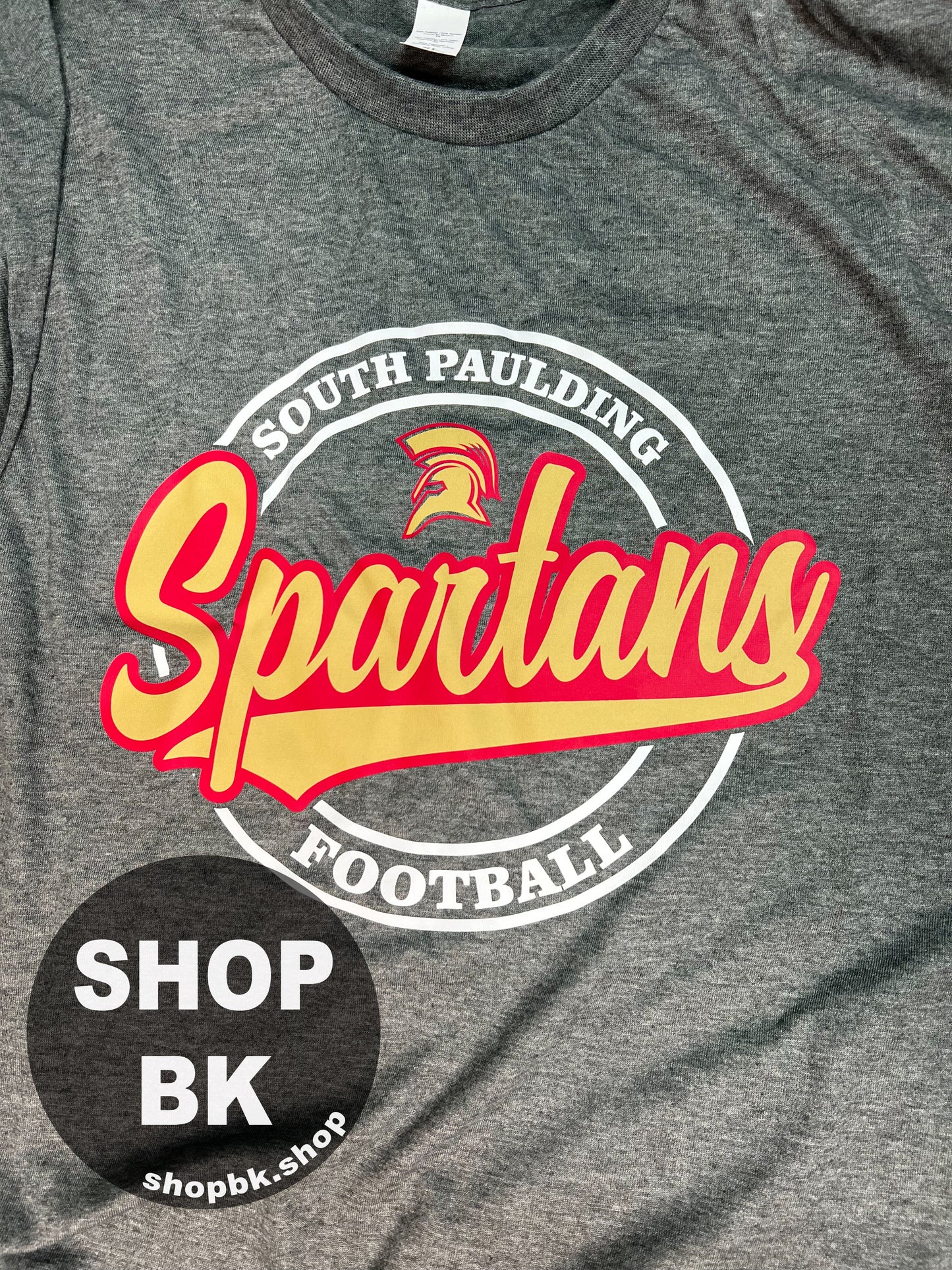 SPIRIT WEAR- Spartans Football Circle- Dark Grey